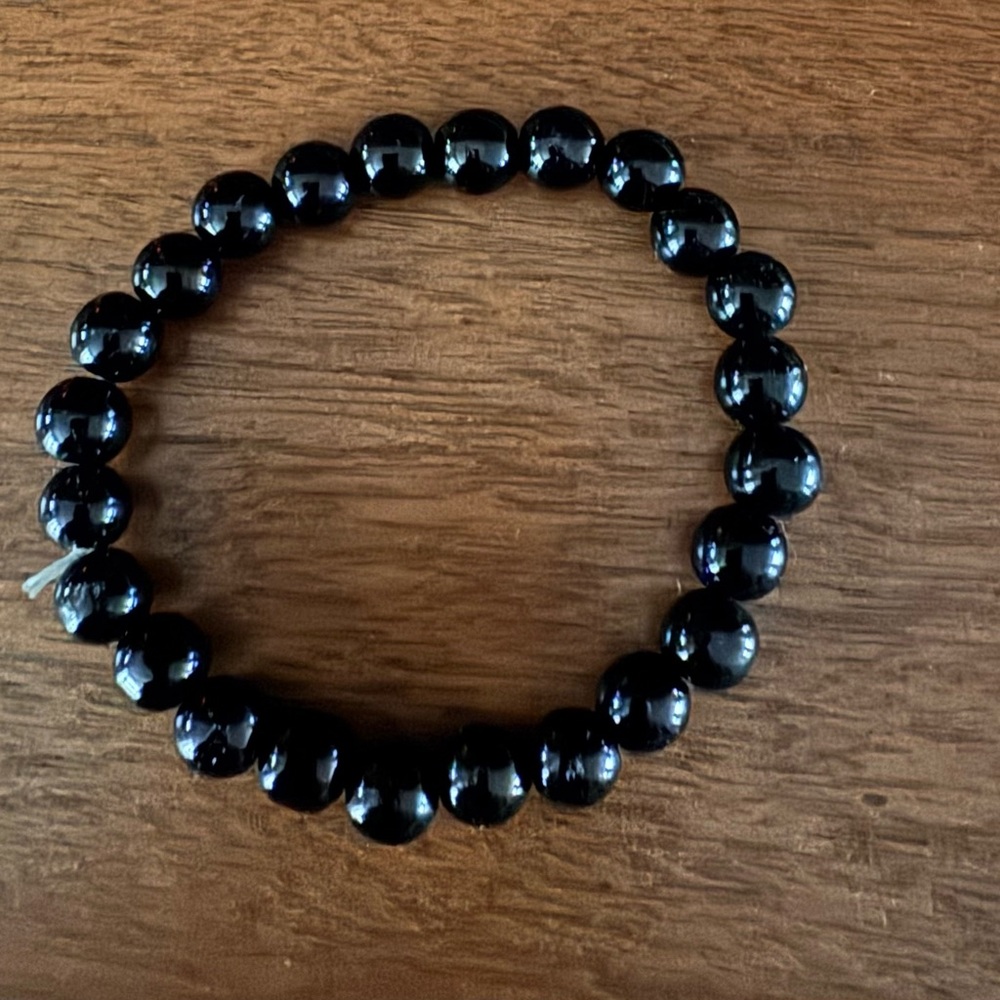 Elegant Black Onyx Beaded Bracelet 6-8” 🖤😍